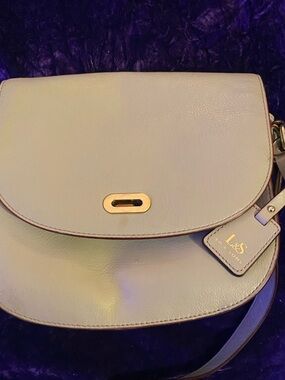 Lo & Sons Claremont Crossbody & Camera Bag Light Grey/gold-Read Description!